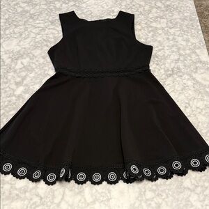 B Darlin Elegant Black Dress with Lace Trim